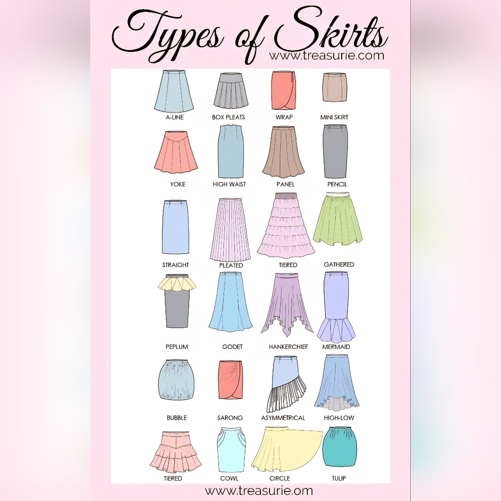 Types Of Skirts And Lengths 📏